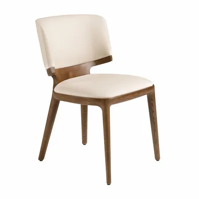 Chaises - Chaise en similicuir crème - ANGEL CERDÁ