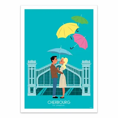Affiches - Affiche - Cherebourg les Parapluies - Raphael Delerue - WALL EDITIONS