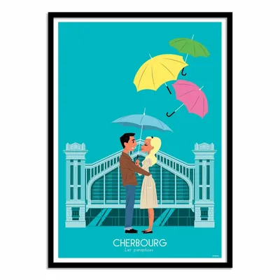 Affiches - Affiche - Cherebourg les Parapluies - Raphael Delerue - WALL EDITIONS