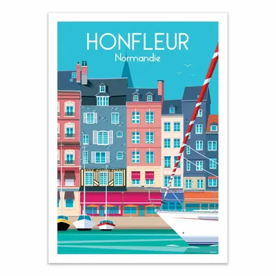 Affiches - Affiche - Honfleur Normandie - Raphael Delerue - WALL EDITIONS