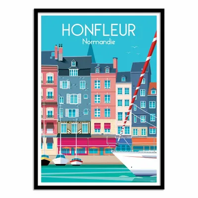 Affiches - Affiche - Honfleur Normandie - Raphael Delerue - WALL EDITIONS