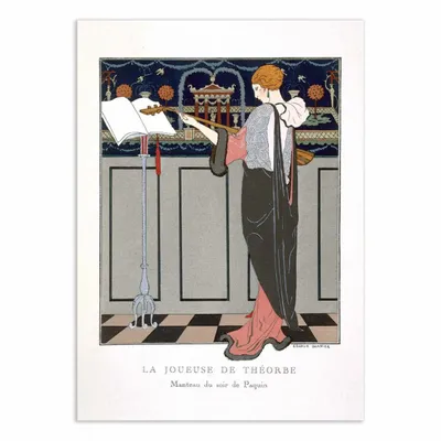 Affiches - Affiche - La joueuse de Theorbe 1920 - Georges Barbier - WALL EDITIONS