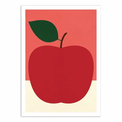 Poster - Art-Poster - Red apple - Rosi Feist - WALL EDITIONS