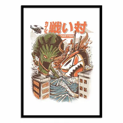 Poster - Art-Poster - Brocco vs Ramen Kaijus - Ilustrata - WALL EDITIONS