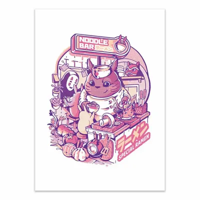 Poster - Art-Poster - My neighbor Noodle Bar - Ilustrata - WALL EDITIONS