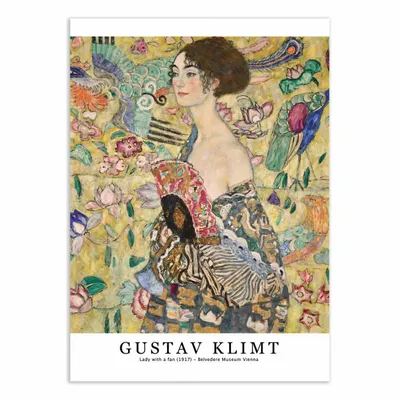Affiches - Affiche - Lady with a fan, 1917 - Gustav Klimt - WALL EDITIONS
