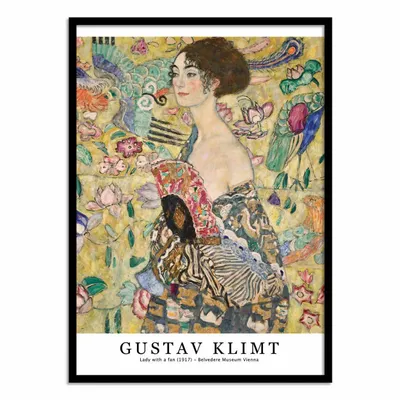 Affiches - Affiche - Lady with a fan, 1917 - Gustav Klimt - WALL EDITIONS