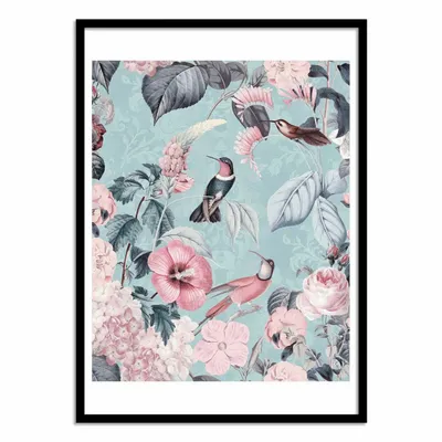 Affiches - Affiche - Romantic Hummingbirds Pink - Andrea Haase - WALL EDITIONS