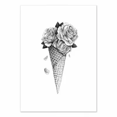 Affiches - Affiche - Flower Ice crean - Mike Koubou - WALL EDITIONS