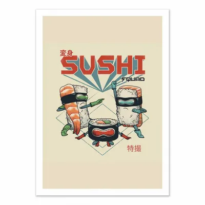 Affiches - Affiche - Sushi Squad - Vincent Trinidad - WALL EDITIONS