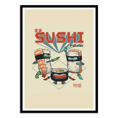 Affiches - Affiche - Sushi Squad - Vincent Trinidad - WALL EDITIONS