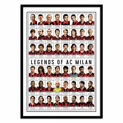 Affiches - Affiche - Legends of AC Milan - Olivier Bourdereau - WALL EDITIONS