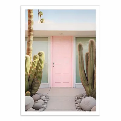Poster - Art-Poster - Palm Springs Pink door - Philippe Hugonnard - WALL EDITIONS