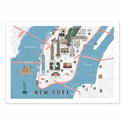 Affiches - Affiche - New-York map - Alex Foster - WALL EDITIONS