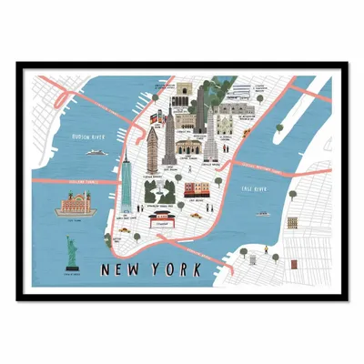 Affiches - Affiche - New-York map - Alex Foster - WALL EDITIONS