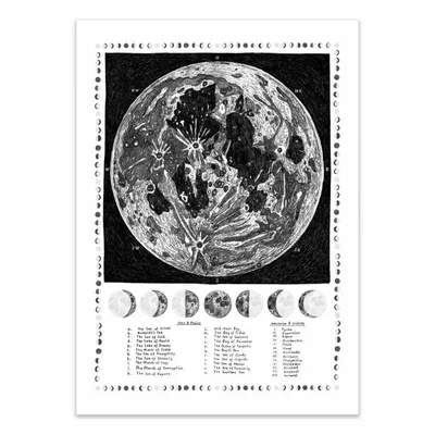 Poster - Art-Poster - Moon map - Alex Foster - WALL EDITIONS