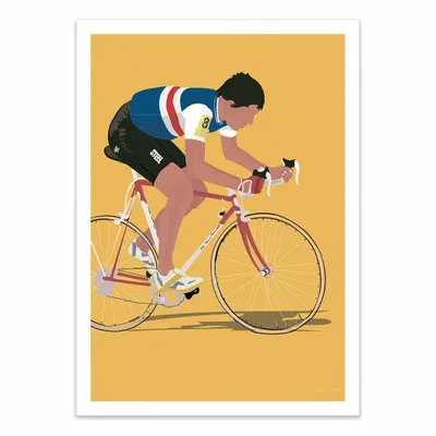 Poster - Art-Poster - Cycliste - LPX Illustration - WALL EDITIONS