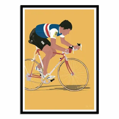 Poster - Art-Poster - Cycliste - LPX Illustration - WALL EDITIONS