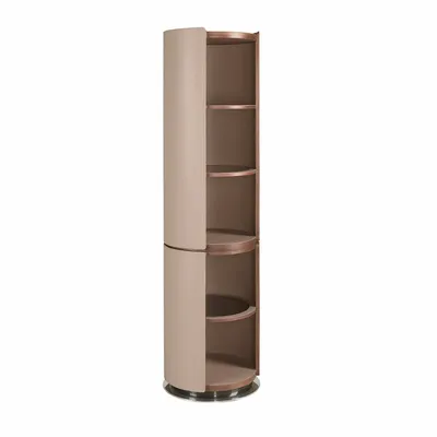 Office furniture and storage - Walnut and mink leatherette shelf - ANGEL CERDÁ
