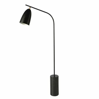 Floor lamps - Floor lamp black marble and black steel - ANGEL CERDÁ