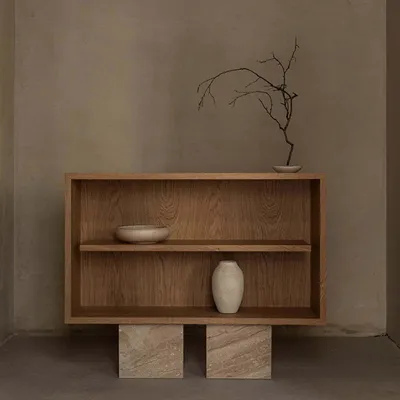 Sideboards - BLOCK Sideboard - Oak and Marble Sideboard - UN'COMMON