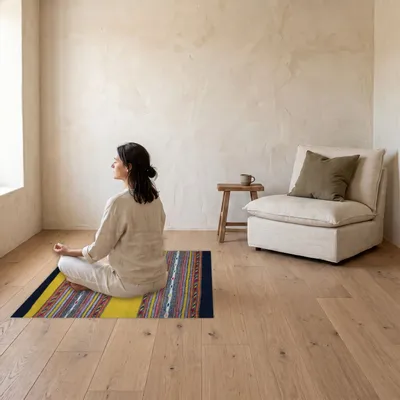 Contemporary carpets - Portospino Diagonal, meditation rug - EUGENIA PINNA