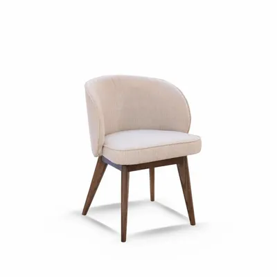 Chairs - ROUND ARMCHAIR UPHOLSTERED IN LIGHT STAINED OAK - SEKO - CRISAL DECORACIÓN