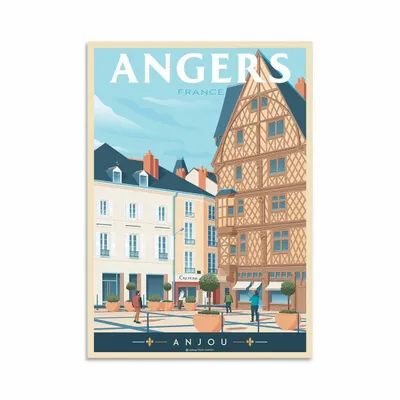 Carterie - Carte d'art - Angers - Olahoop Travel Art Cards - WALL EDITIONS