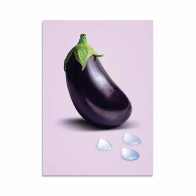 Carterie - Carte d'art - Carte d'art - Juicy eggplant - Jonas Loose - WALL EDITIONS
