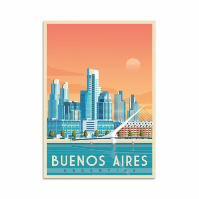 Carterie - Carte d'art - Carte d'art - Buenos Aires - Olahoop Travel Art Cards - WALL EDITIONS