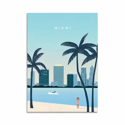 Carterie - Carte d'art - Miami - Katinka Reinke - WALL EDITIONS