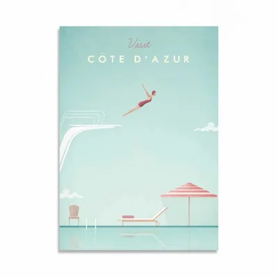 Carterie - Carte 10,5 x 14,8 cm - Visit cÃ´te d'azur - Henry Rivers - WALL EDITIONS