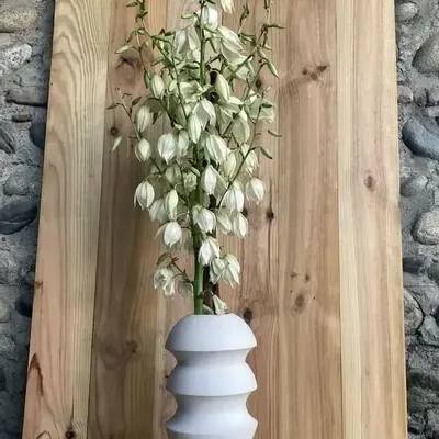 Objets design - Vase sculptural et géométrique en porcelaine blanche - Palindrome B6S - CALLIGRAMME