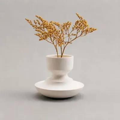 Candlesticks and candle holders - Mini Vase & Candle Holder in white porcelain - Mini 0.1 - CALLIGRAMME