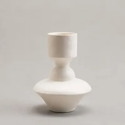 Decorative objects - Mini Vase & Candle Holder in white porcelain - Mini 0.2 - CALLIGRAMME