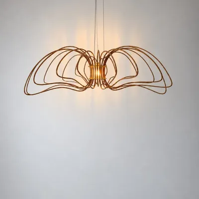 Plafonniers - Flight of Angels — Suspension sculpturale en rotin - OMALIGHT