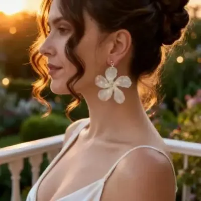 Bijoux - Boucles d'oreilles White Jasmine - V UNIQUENESS FINE GREEK JEWELRY