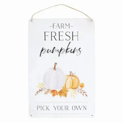 Panels - Farm Fresh Pumpkins Metal Hanging Sign - SOMETHING DIFFERENT WHOLESALE EUROPE BV