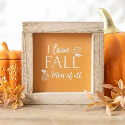 Panneaux séparateurs - Panneau en bois orange « J'aime l'automne par-dessus tout » - SOMETHING DIFFERENT WHOLESALE EUROPE BV