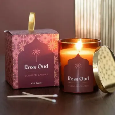 Candles - Arabian Nights Rose Oud Scented Candle - SOMETHING DIFFERENT WHOLESALE EUROPE BV