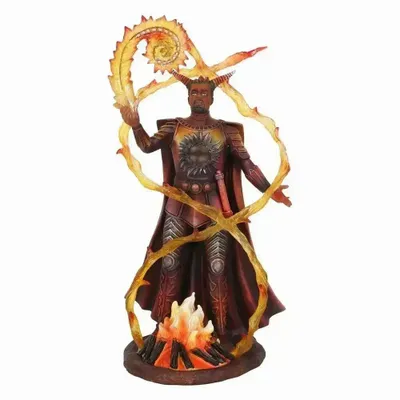 Ornements - Figurine de sorcier élémentaire de feu par Anne Stokes - SOMETHING DIFFERENT WHOLESALE EUROPE BV