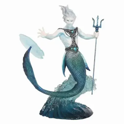 Ornements - Figurine de sorcier élémentaire de l'eau par Anne Stokes - SOMETHING DIFFERENT WHOLESALE EUROPE BV