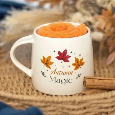 Tasses et mugs - Ensemble tasse et chaussettes « Magie d'automne » - SOMETHING DIFFERENT WHOLESALE EUROPE BV