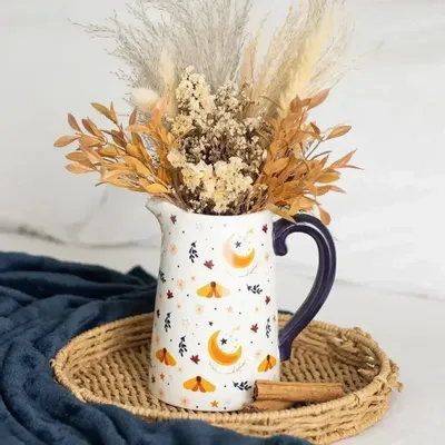 Vases - Autumn Magic Harvest Moon Print Ceramic Flower Jug - SOMETHING DIFFERENT WHOLESALE EUROPE BV