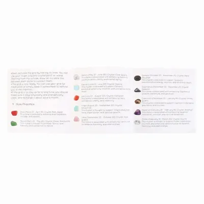 Decorative objects - Astrology Wheel Crystal Grid Set - SOMETHING DIFFERENT WHOLESALE EUROPE BV