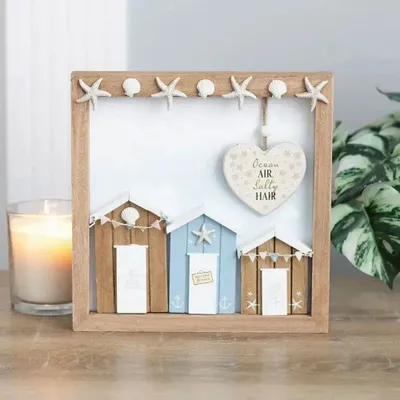 Panneaux séparateurs - Plaque en MDF représentant une cabane de plage en coquillage 3D avec des cheveux salés et un air marin - SOMETHING DIFFERENT WHOLESALE EUROPE BV