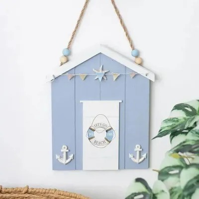 Other wall decoration - Blue Life Ring Beach Hut Hanging Decoration - SOMETHING DIFFERENT WHOLESALE EUROPE BV