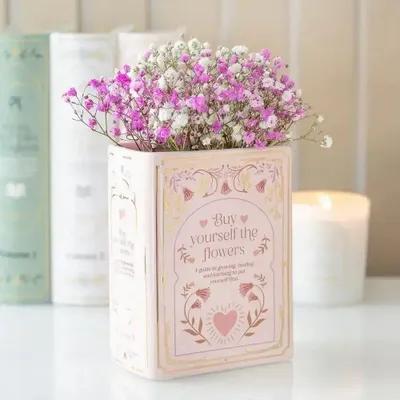 Sets de table - Vase rose en forme de livre - SOMETHING DIFFERENT WHOLESALE EUROPE BV