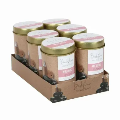 Scents - 6 Tins of Elements Wild Rose Jumbo Backflow Cones - SOMETHING DIFFERENT WHOLESALE EUROPE BV