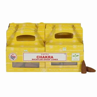 Scents - Set of 6 Packets of Chakra Backflow Dhoop Cones by Satya - SOMETHING DIFFERENT WHOLESALE EUROPE BV